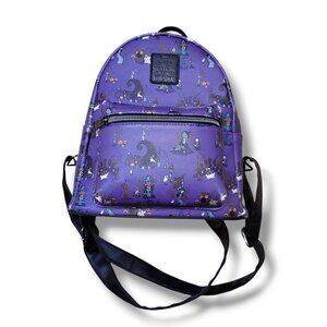 Disney Loungfly The Nightmare Before Christmas Tim Burton Mini Backpack Purple